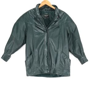 Pelle Vintage Women's Green Leather Jacket